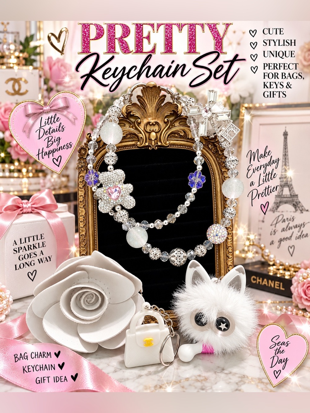 Cute set with sparkly bear